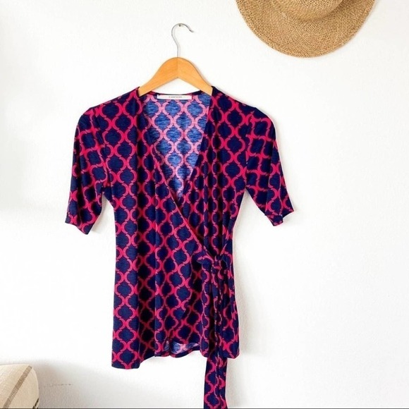 41 Hawthorn Stitch Fix Blue Faux Wrap Blouse S Small - Picture 1 of 10